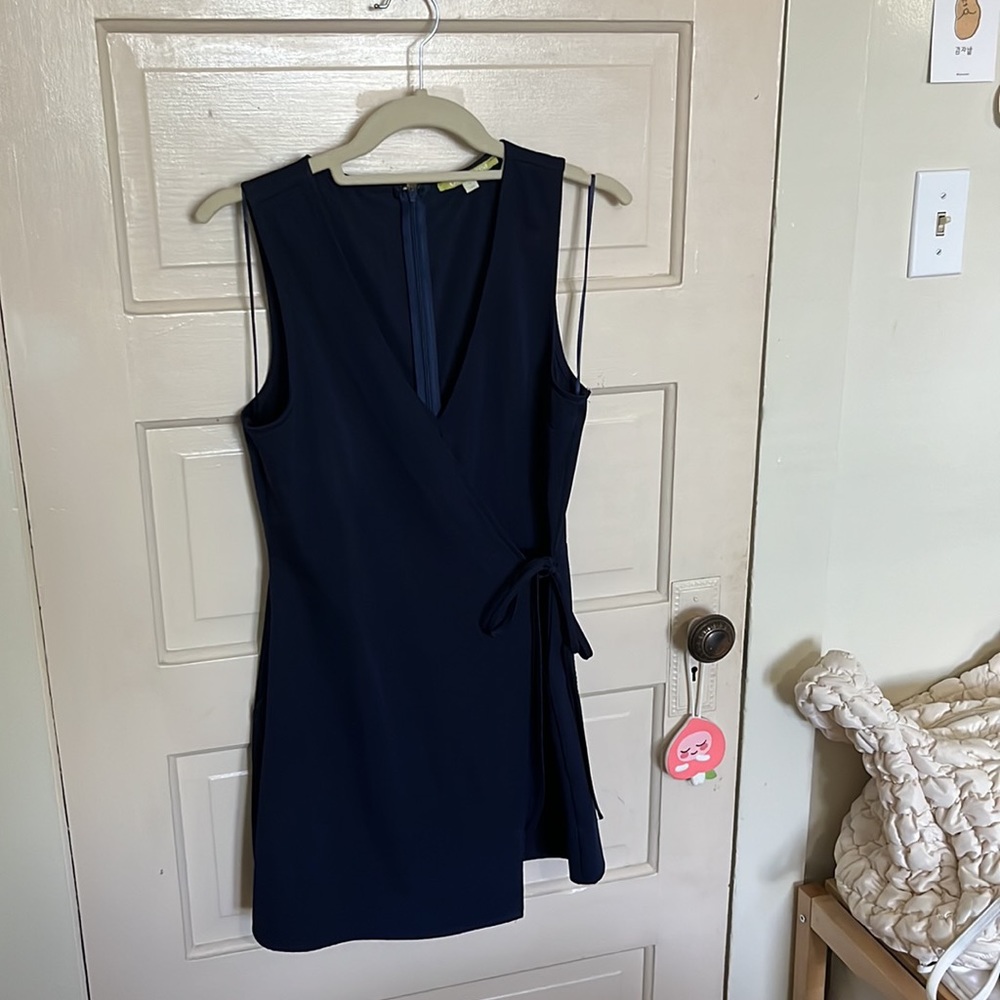 Navy Wrap Romper - image 2